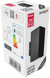 Avide Επιτοίχιο Φωτιστικό Εξωτερικού Χώρου Valencia 2xGU10 IP65